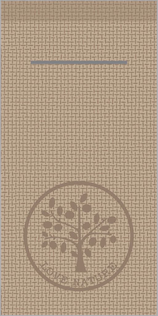 Airlaid Besteckservietten Love Nature in Beige Grey, 40 x 40 cm, 75 Stück - Mank