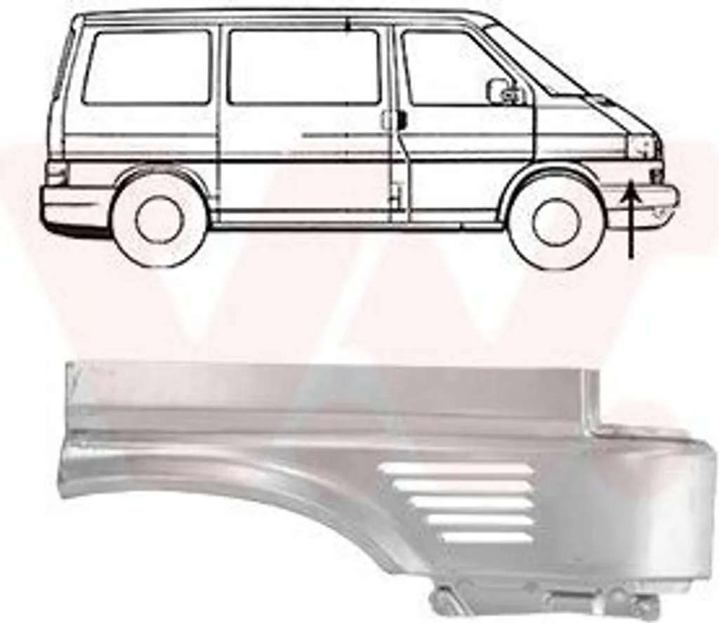Aile avant droite en acier pour VW Transporter IV 70B 70C VAN WEZEL 5875154