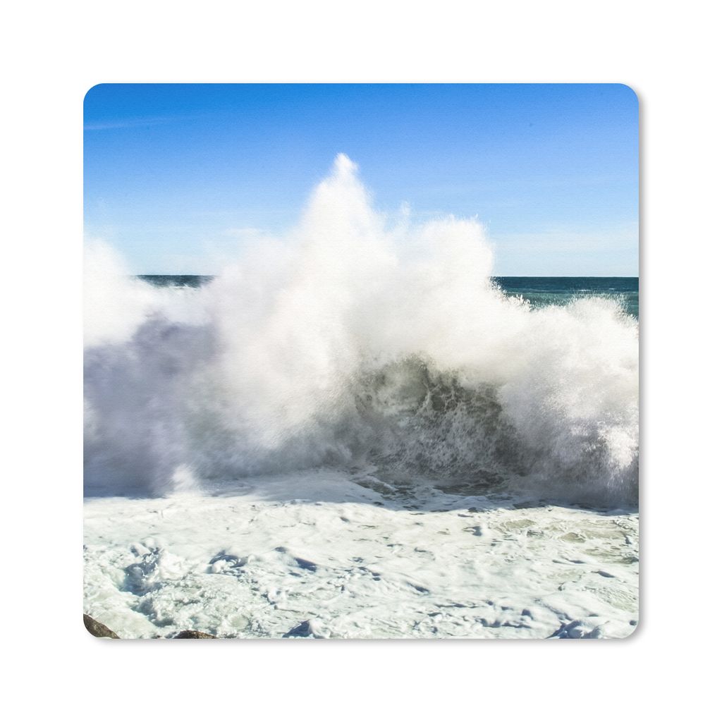 MuchoWow Mauspad Mousepad Wellen - Meer - Italien 30x30 cm - Mousepads - Maus Mat - Pad - Mausunterlage - Gaming