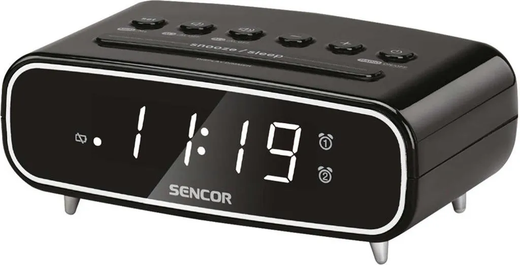 SENCOR SRC 2600 B Radio-réveil avec Projection de l'Heure Noir