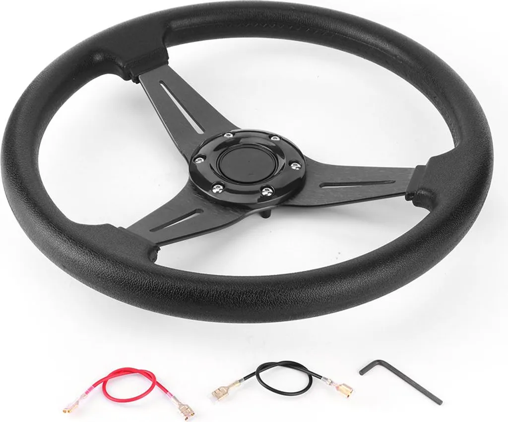 Volant de sport universel 350mm noir accessoire de remplacement modifié