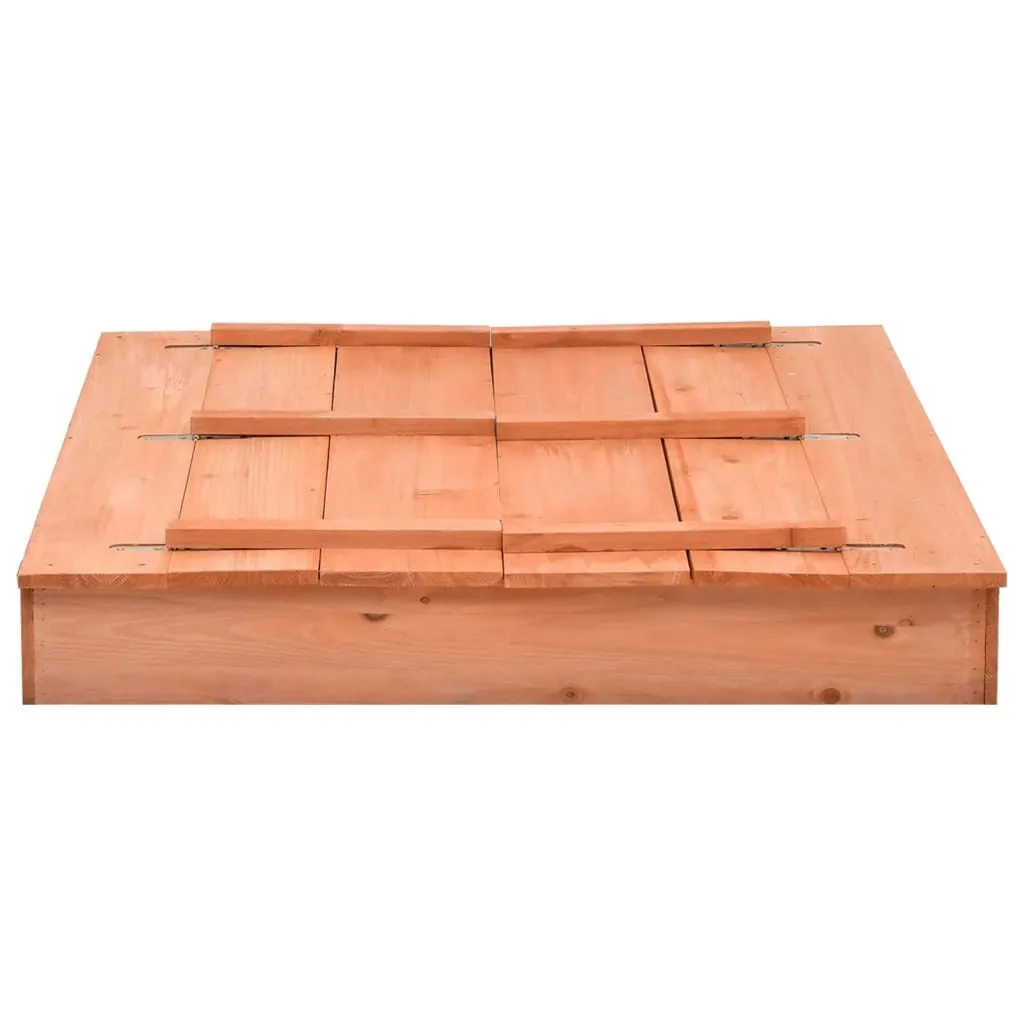 Bac à sable en bois 95x90 cm anti-humidité pour jeux d'enfants extérieurs