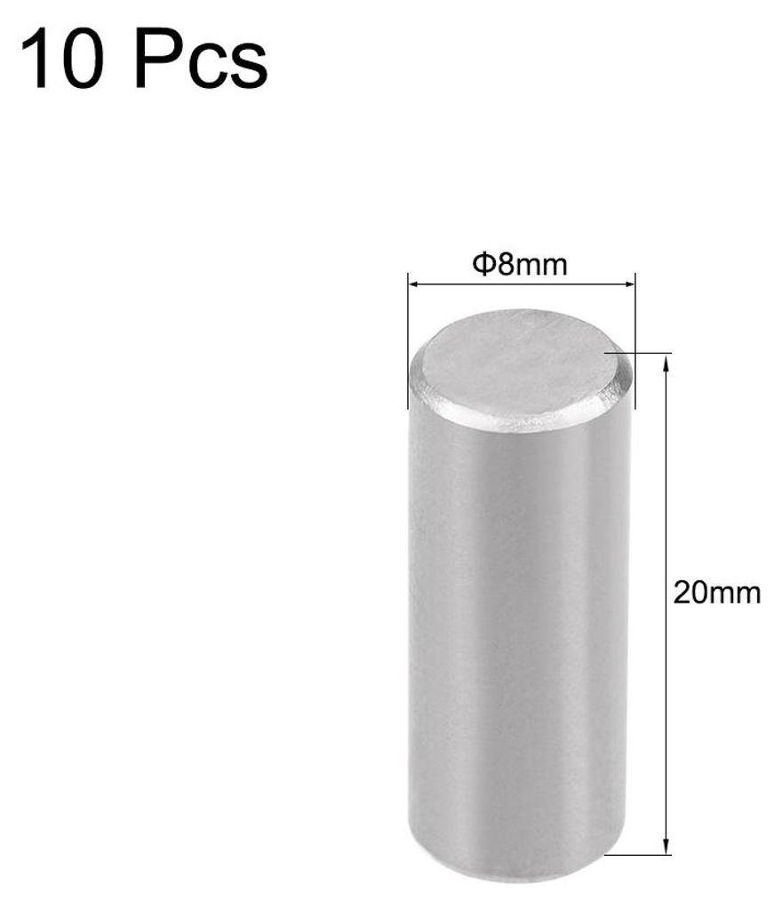 10Stš¹cke 8mm x 20mm Passstift 304 Edelstahl Heringe Halterung Regale Silberton
