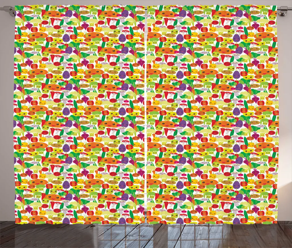 Tenda Rustica Motivi Vegetali ABAKUHAUS 280x245 cm - Sorrisi Kawaii