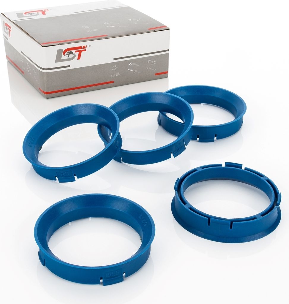 5 ZENTRIERRINGE REDUZIERRINGE FÜR ALUFELGEN - GRÖßE Ø 66,6 mm - Ø 57,1 mm