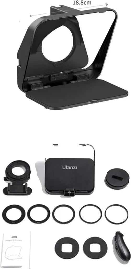 Téléprompteur Mobile et Reflex avec Adaptateurs Multidiamètres pour Vidéo
