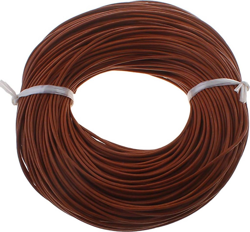 Echtlederband Rund 5m - 1mm Antik-braungrau Für Schmuck & Basteln