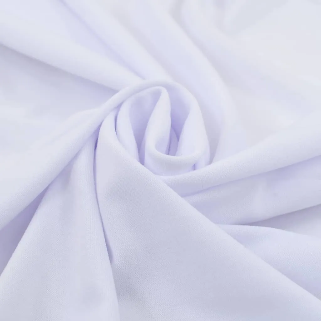 Nappe Rectangulaire Stretch Infroissable avec Bord Blanc - Lot de 2 Pièces