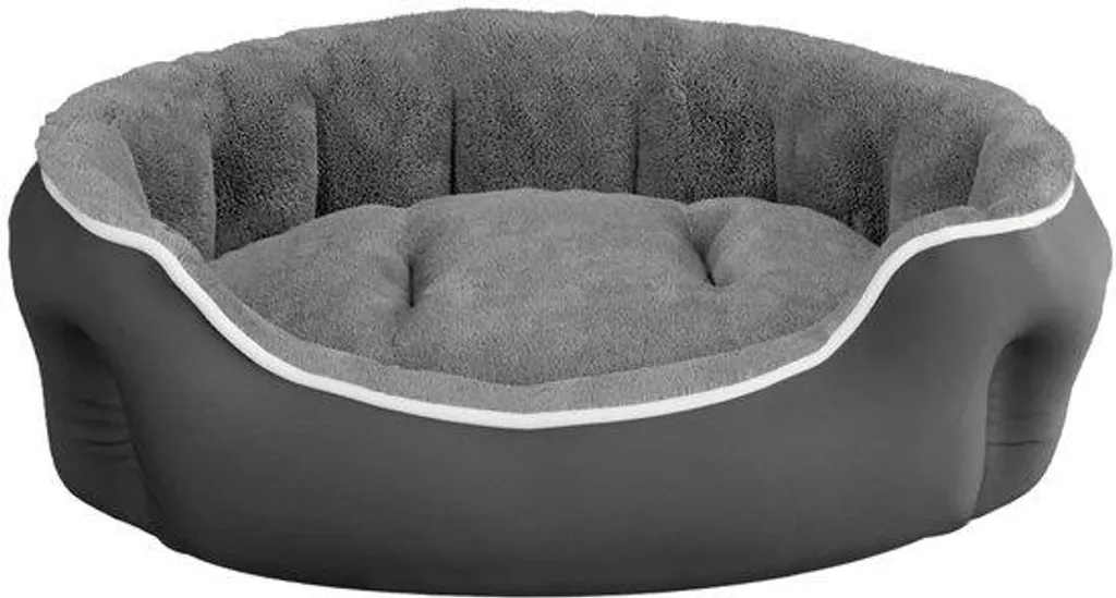 Corbeille pour chien design en métal argenté - Couchage petit chien