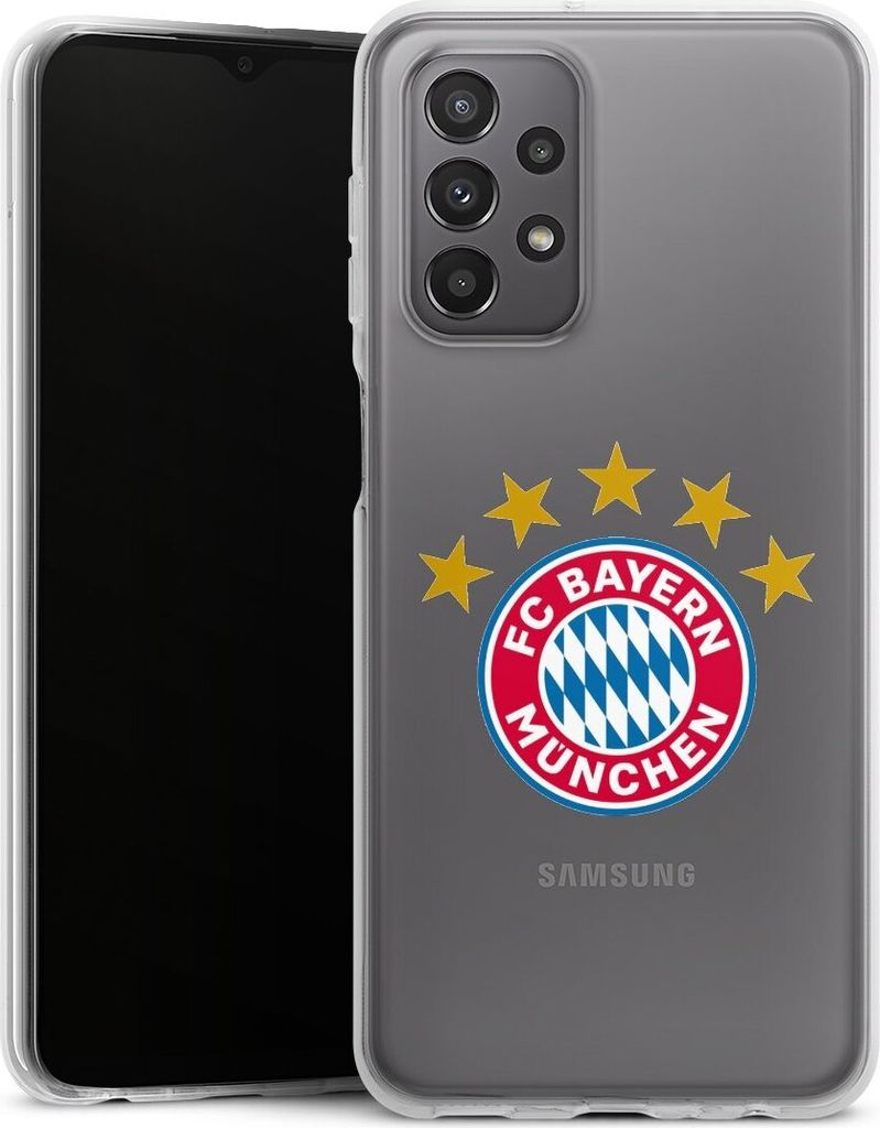 DeinDesign Handyhülle für Samsung Galaxy A23 5G Silikon Hülle Case Smartphone Schutzhülle FC Bayern München FCB Sterne