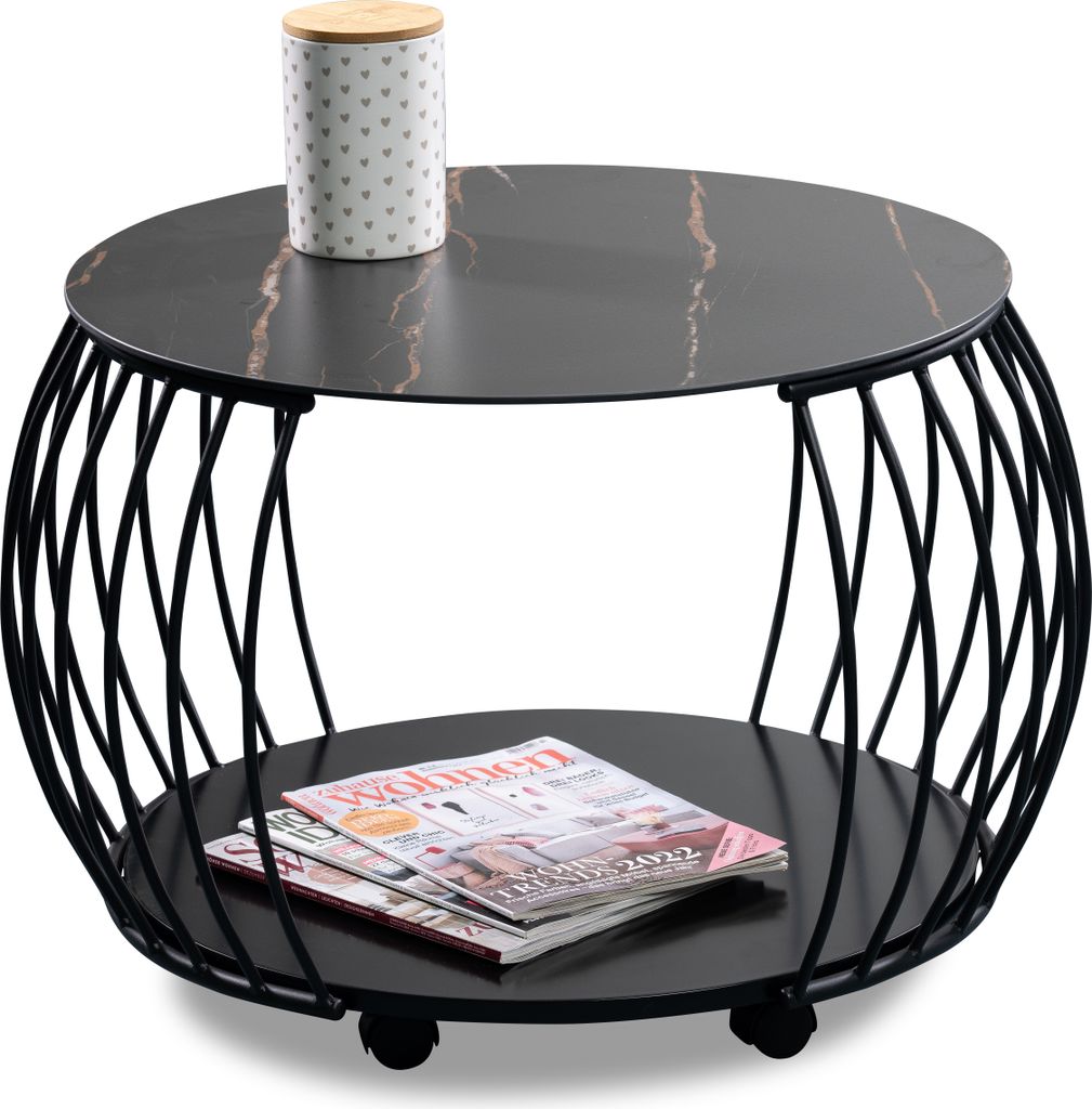 M2 Kollektion Macau 1 - Moderner Couchtisch (Ø 60 cm, H Produktbild 
