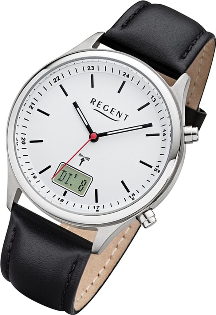 Regent Herren Uhr Funkuhr BA-449 Analog-Digital Produktbild 