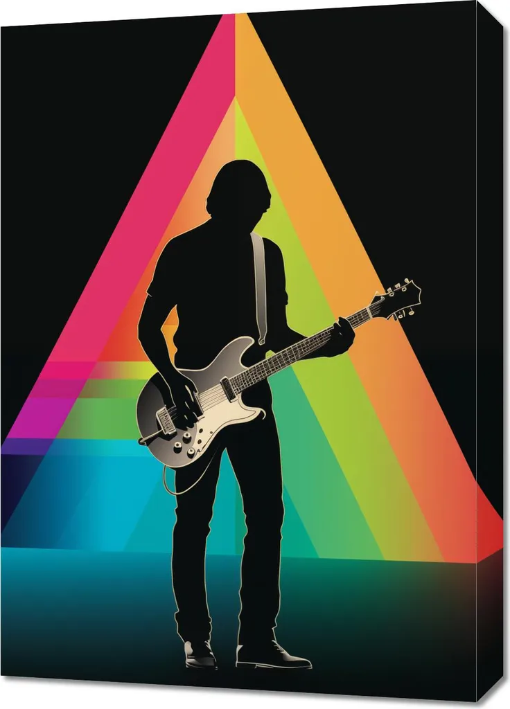 Déco Murale Guitare 50x70 cm - Pour un Intérieur Moderne et Coloré