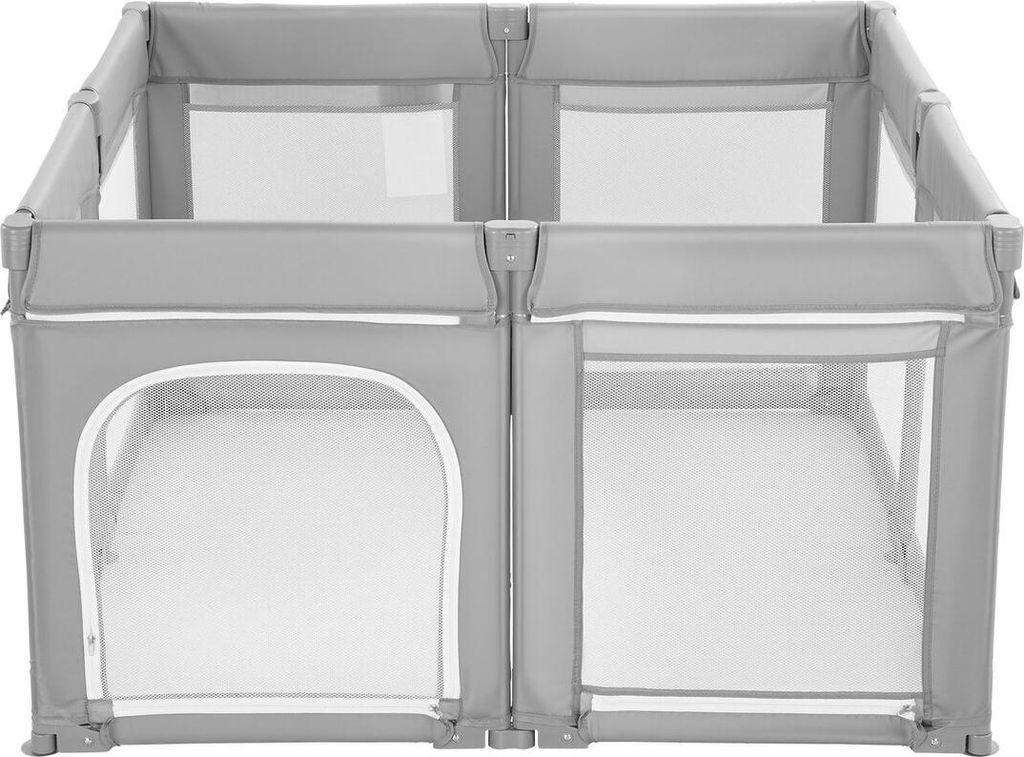 Baby-Laufstall, 2000 x 1780 mm extra großer Laufstall für Kleinkinder, faltbarer Babyzaun mit Reißverschlusstür und weichem, atmungsaktivem Net...