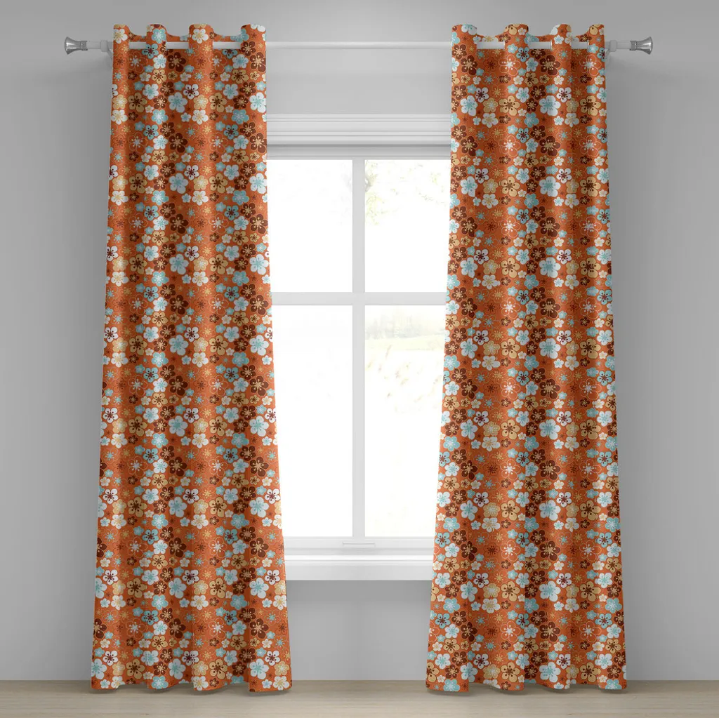 Rideau de Salon Motif Prairie Fleurie été pour Décoration Murale