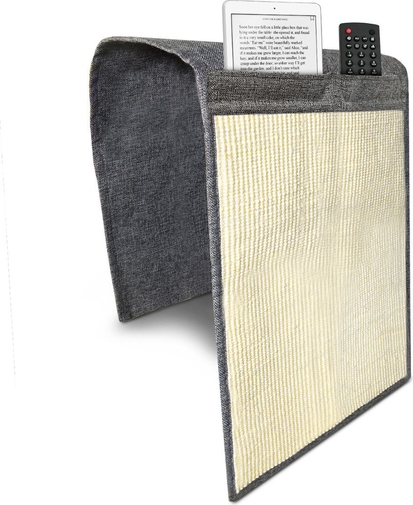 Navaris Katzen Kratzmatte Kratzschutz Sofa - mit 2 Fächern - 128 x 45 cm Sisal Kratzteppich für Katze - Couch Katzenkratzmatte - auch für Hunde