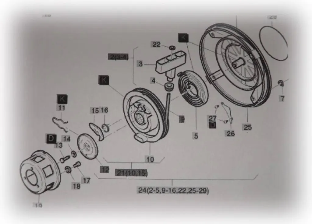 Réparer démarreur Wacker DPS 1850H : Kit pour plaque vibrante pro - 2