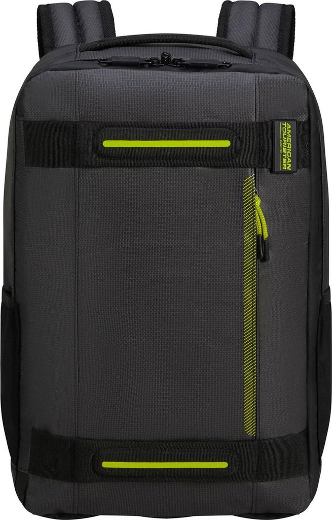 American Tourister Laptoprucksack Rucksack mit Laptopfach Urban Track Coated Cabin Backpack 24L Black / Lime schwarz