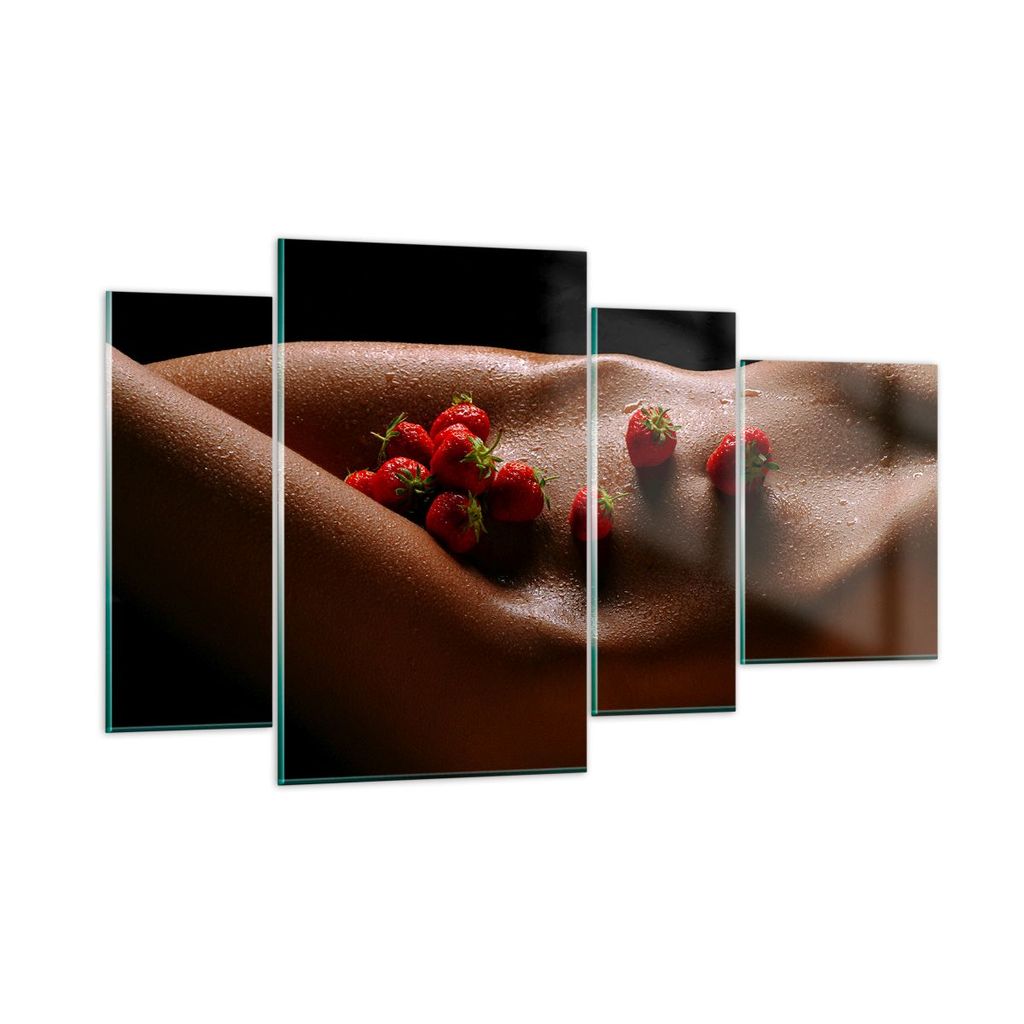 Bilder auf glas - Frau Wasser Tröpfchen Tau - 120x70cm - Glasbilder - Wandbilder - Kunstdruck - zum Aufhängen bereit - Wanddekoration aus Glas - ...