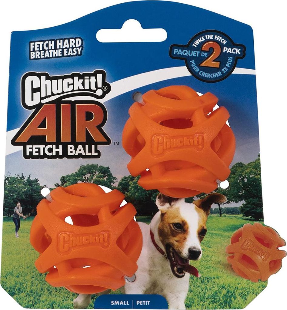 Chuckit Breathe Right Fetch Ball Small 2 pk