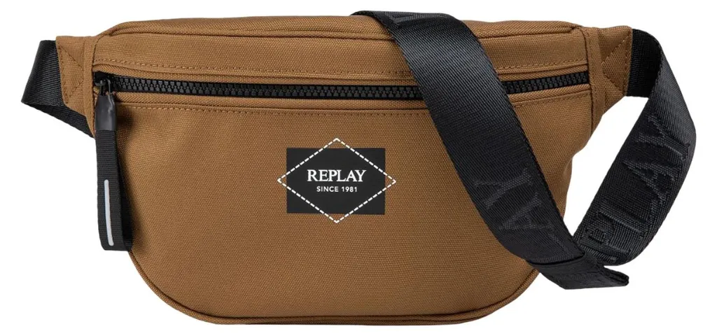 Petit sac trotteur REPLAY en similicuir marron Butter Nut pour femme
