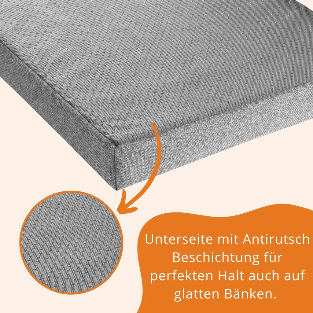 Cuscino sleepling 150x50 per Panca e Davanzale - Grigio Chiaro - 4