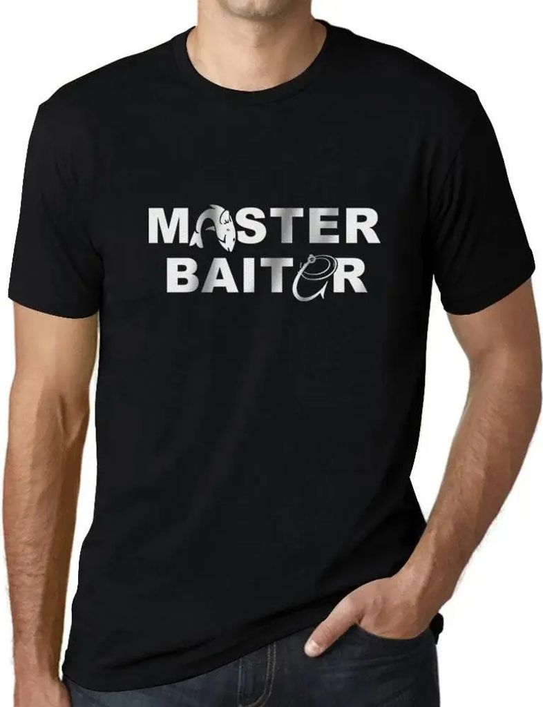 Herren Grafik T-Shirt Meister des Fischköders – Master Fishing Baiter – Öko-Verantwortlich Vintage Jahrgang Kurzarm Lustige Druck Geburtstag ...