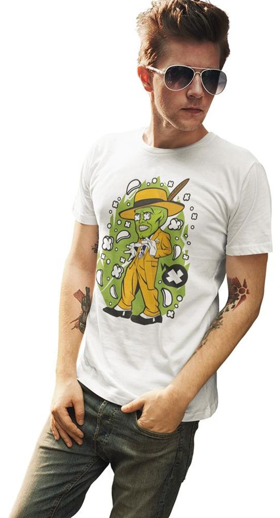 D&B Uni Polo PC00110 The Mask Weiß-Größe XL