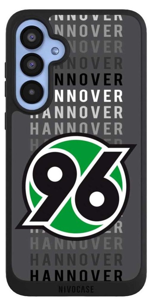 NIVOCASE Handyhülle für Samsung Galaxy A55 5G Hülle NIVOpure Case Schwarz H96 Hannover 96 Offizielles Lizenzprodukt