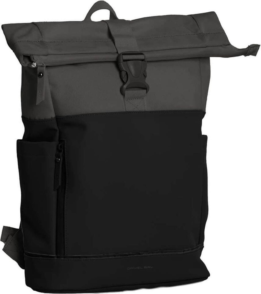 Daniel Ray Rucksack Pittsburgh mit Rolltop-Verschluss - Rolltop-Tasche mit Laptop-Fach in Dark Grey