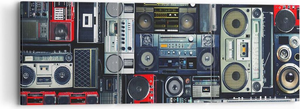 Bild auf Leinwand - Leinwandbild - Empfänger Radio - 90x30cm - Wand Bild - Wanddeko - Wandbilder - Leinwanddruck - Bilder - Kunstdruck - Wanddekor...