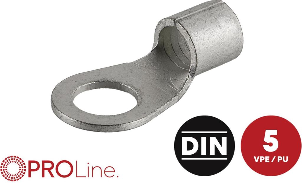 Ringkabelschuh 25mm²/10.5mm unisoliert 5 Stück