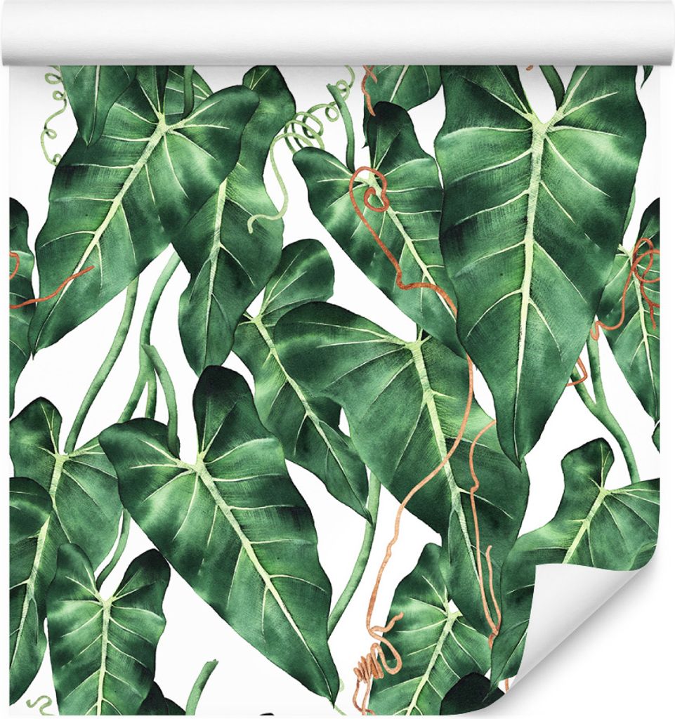 10m VLIES TAPETE Rolle Blumen Exotisch Pflanzen Blätter Natur Tropen XXL
