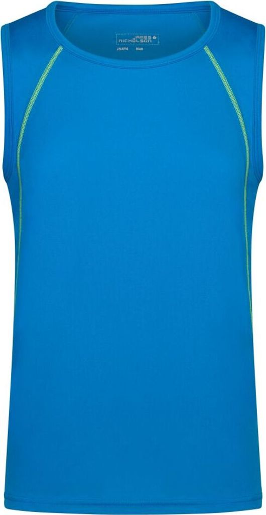Funktions-Top für Fitness und Sport bright-blue/bright-yellow, Gr. M
