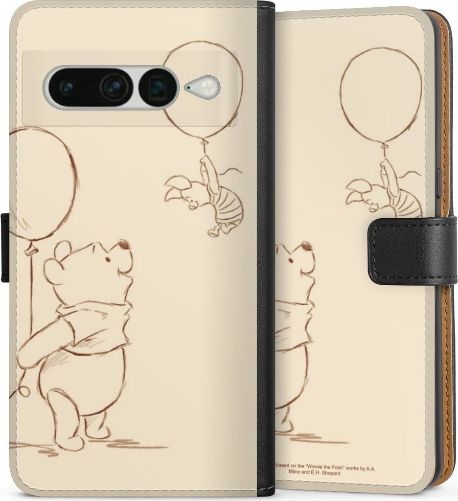 DeinDesign Klapphülle für Google Pixel 7 Pro Handytasche Lederhülle Tasche Disney Offizielles Lizenzprodukt Winnie Puuh