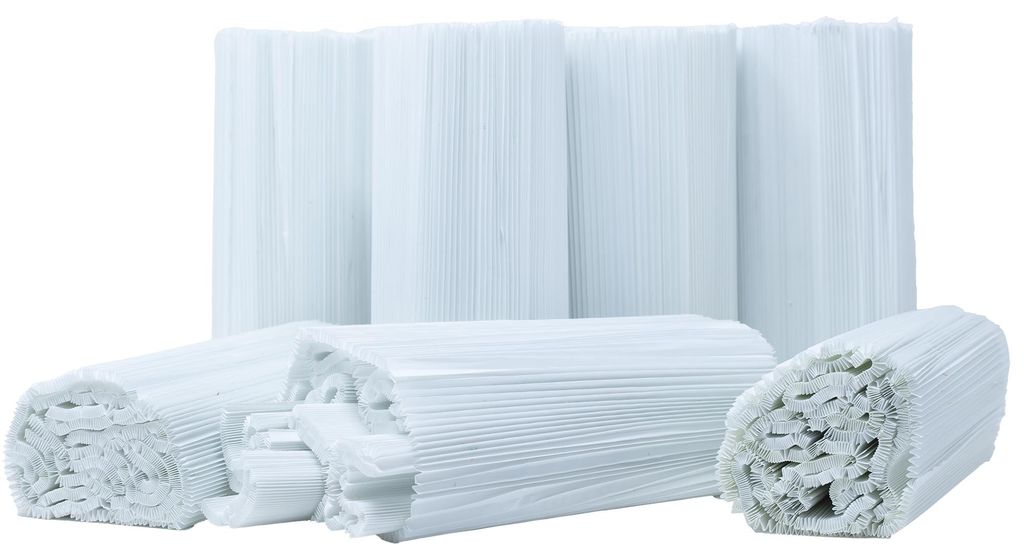 Plissee-Manschetten, Farbe:weiß, Größe:185 mm