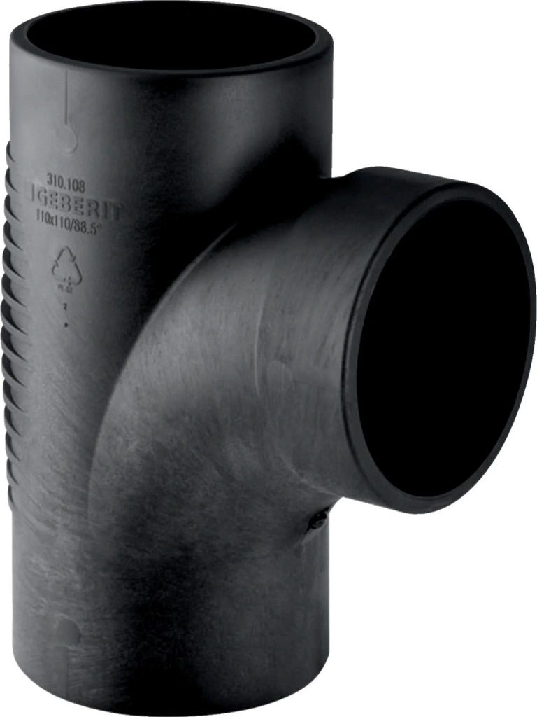 Geberit GE Silent-db20, Bogenabzweiger, 88,5 Grad, d110/90mm, 1 Stk.