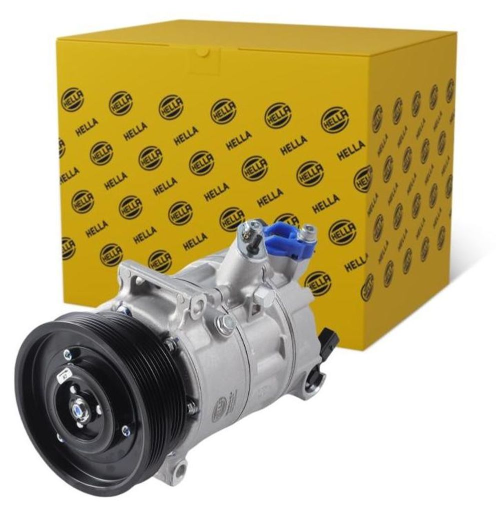 Klimakompressor 12 V Ø 127 HELLA Thermo-Expertise passend für u.a. VW JETTA
