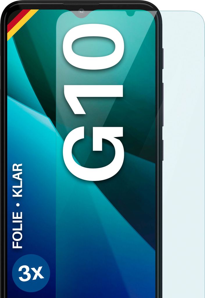 moex 3x Schutzfolie kompatibel mit Motorola Moto G10 - Displayschutzfolie dünn Folie, Klar