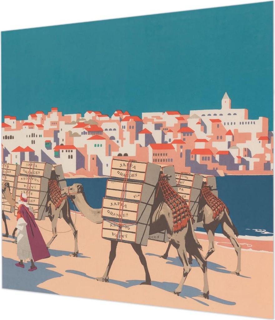 Wandtapete - Dekorative Tapete für Wohnzimmer - Tapetenfolie für Wanddekoration - 250x250 cm - Kamelkarawane