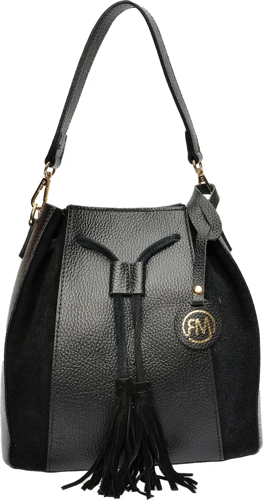 Roberta M RM 115 NERO - Sac Seau en Cuir Noir Chic Collection AW25