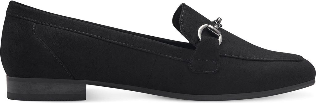 MARCO TOZZI Damen Slipper Zierspange Loafer samtige Haptik 2-24212-42, Größe:38 EU, Farbe:Schwarz