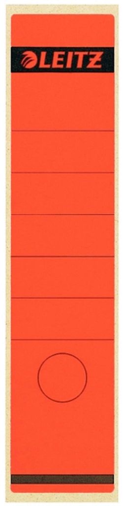 LEITZ 1640 Rückenschilder Papier lang/breit 100 Stück rot Produktbild 