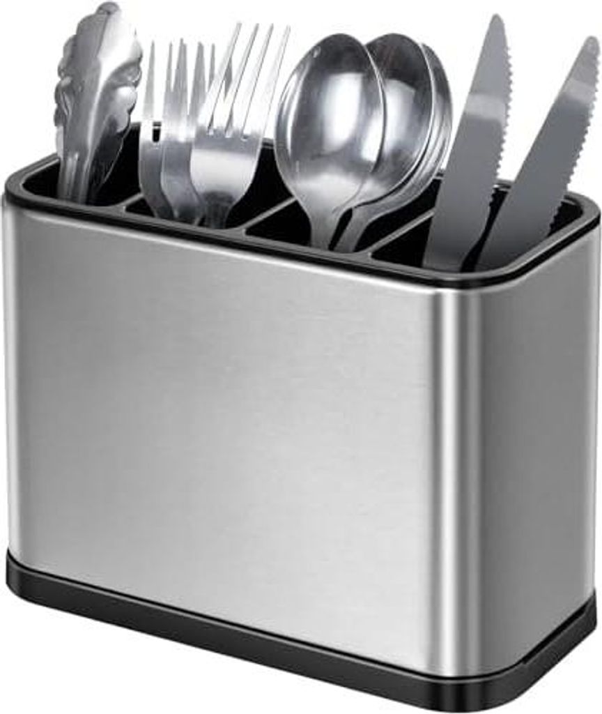 Besteckhalter 4 Teilig für Küche Esszimmer Abtropfschale Besteckkasten für Küchenutensilien Besteckorganizer Caddy Halter Spülbereich Rost und...