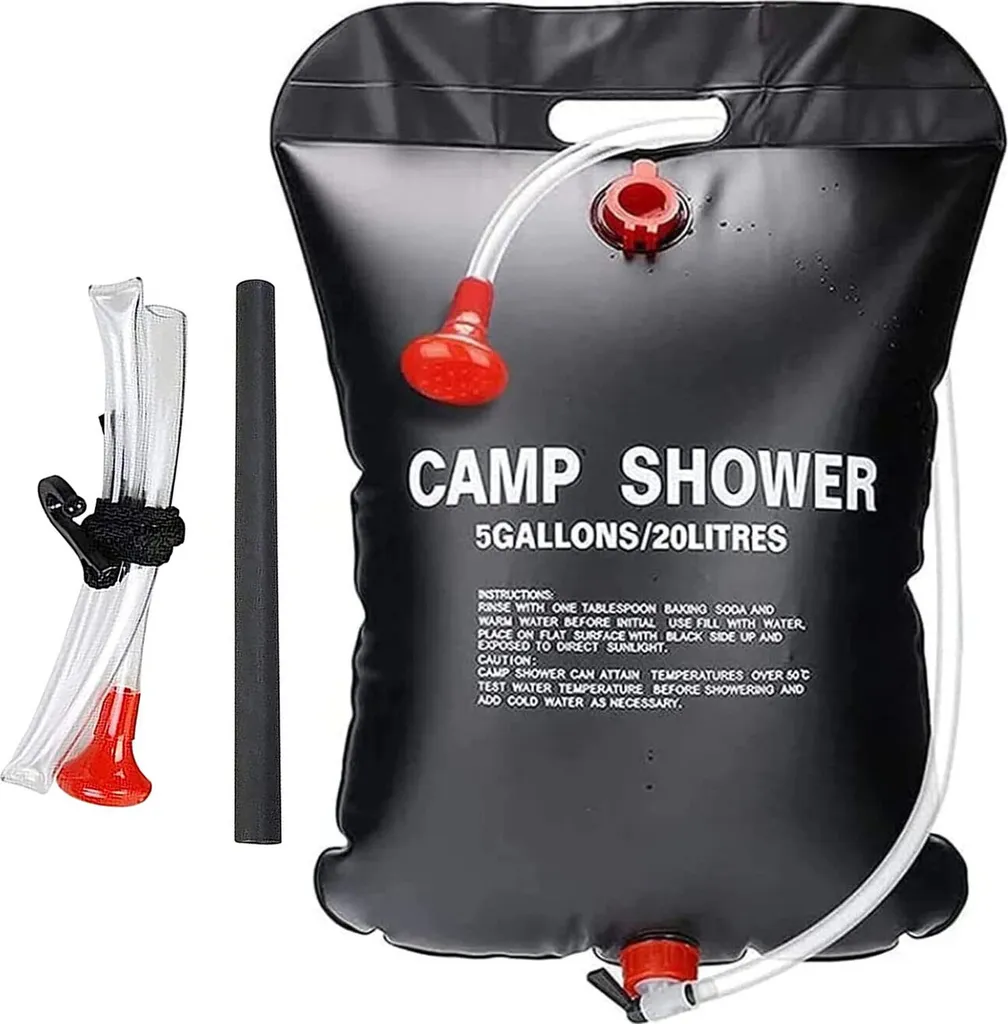 Douche solaire pour camping et jardin - Kit complet avec paravent privé