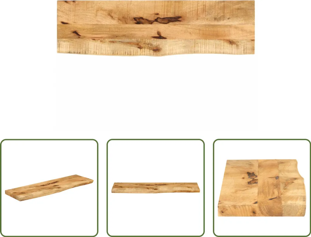 Piano Tavolo The Living Store 110x20x3,8 cm Legno Mango Massello