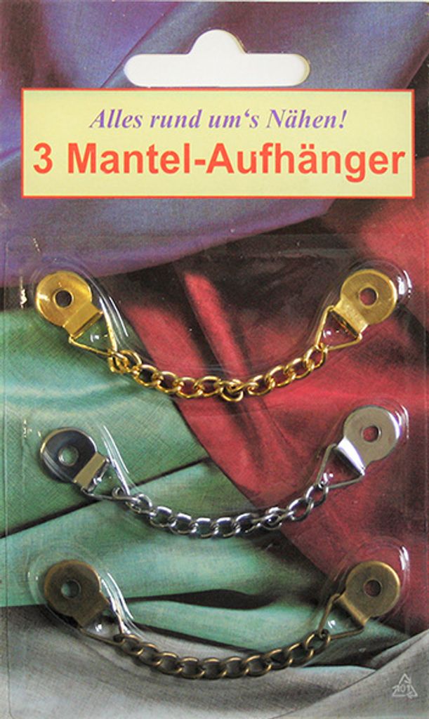 Mantelaufhänger aus Metall 3 Stück (1x 3 Stück) Produktbild 