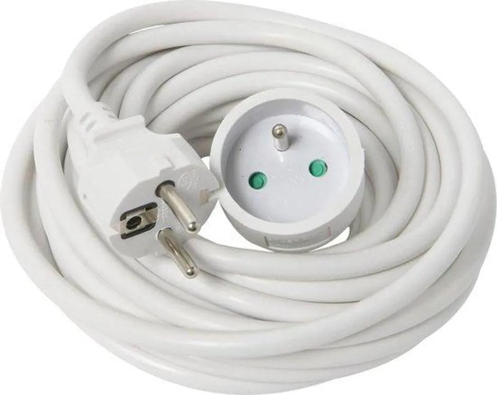 Câble prolongateur 10 mètres blanc 16A 3G1.5 HO5VV-F haute qualité