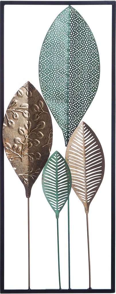 BELIANI Nástěnná dekorace zelená / zlatá / černá 29 x 75 cm Obrázek produktu 