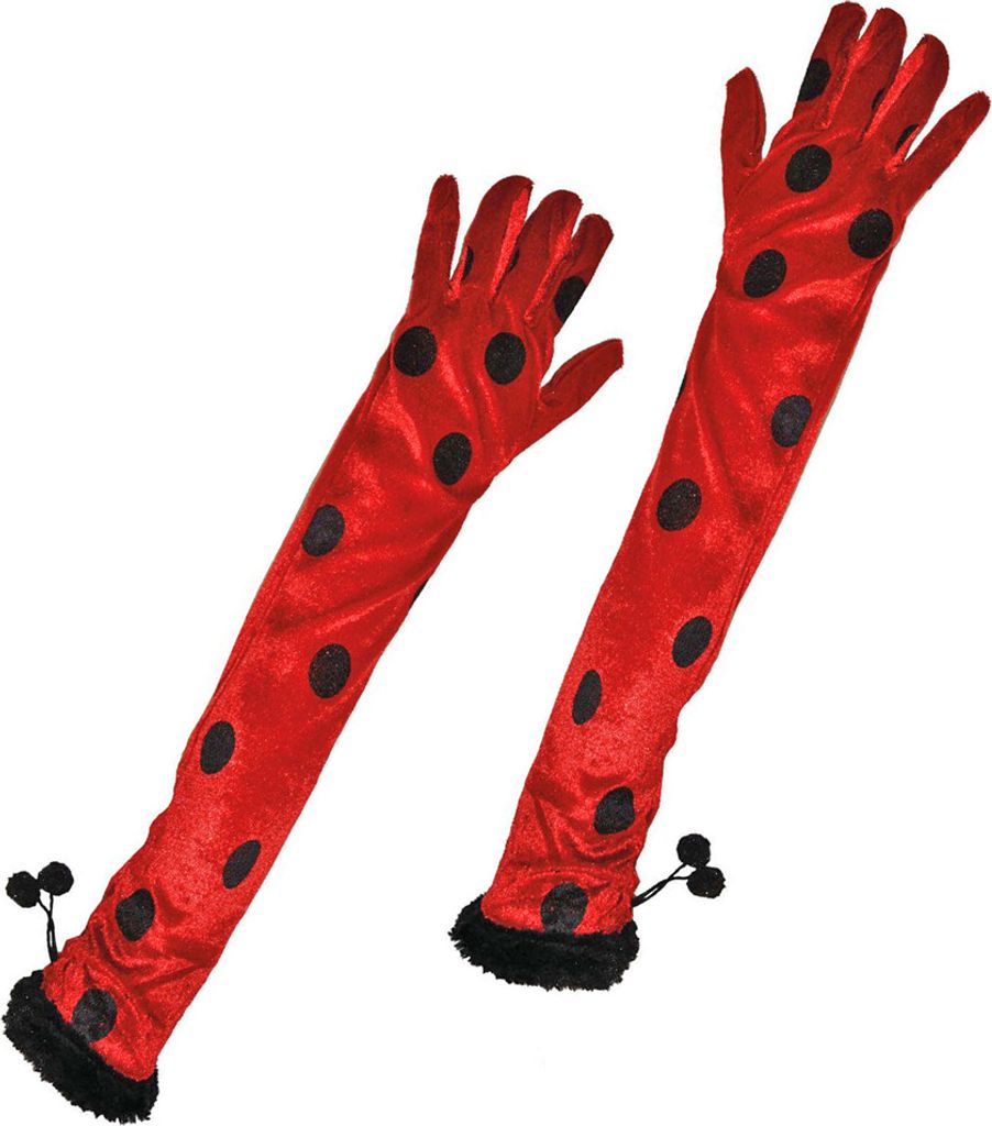 Handschuhe Marienkäfer Kostüm - Lang Produktbild 